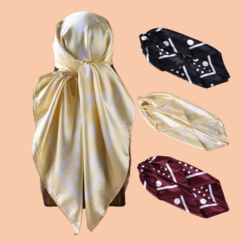 Face Scarf Mask - 1pc Gradient Paisley Print Satin Square
