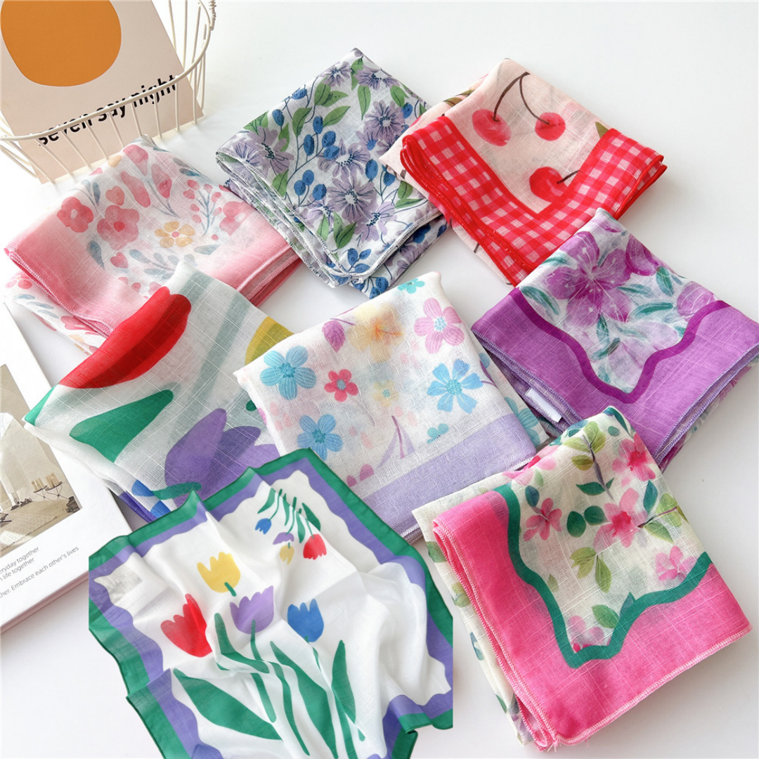 Spring Autumn Scarf Chic Fashi - Bandana Cotton ulasan dan harga