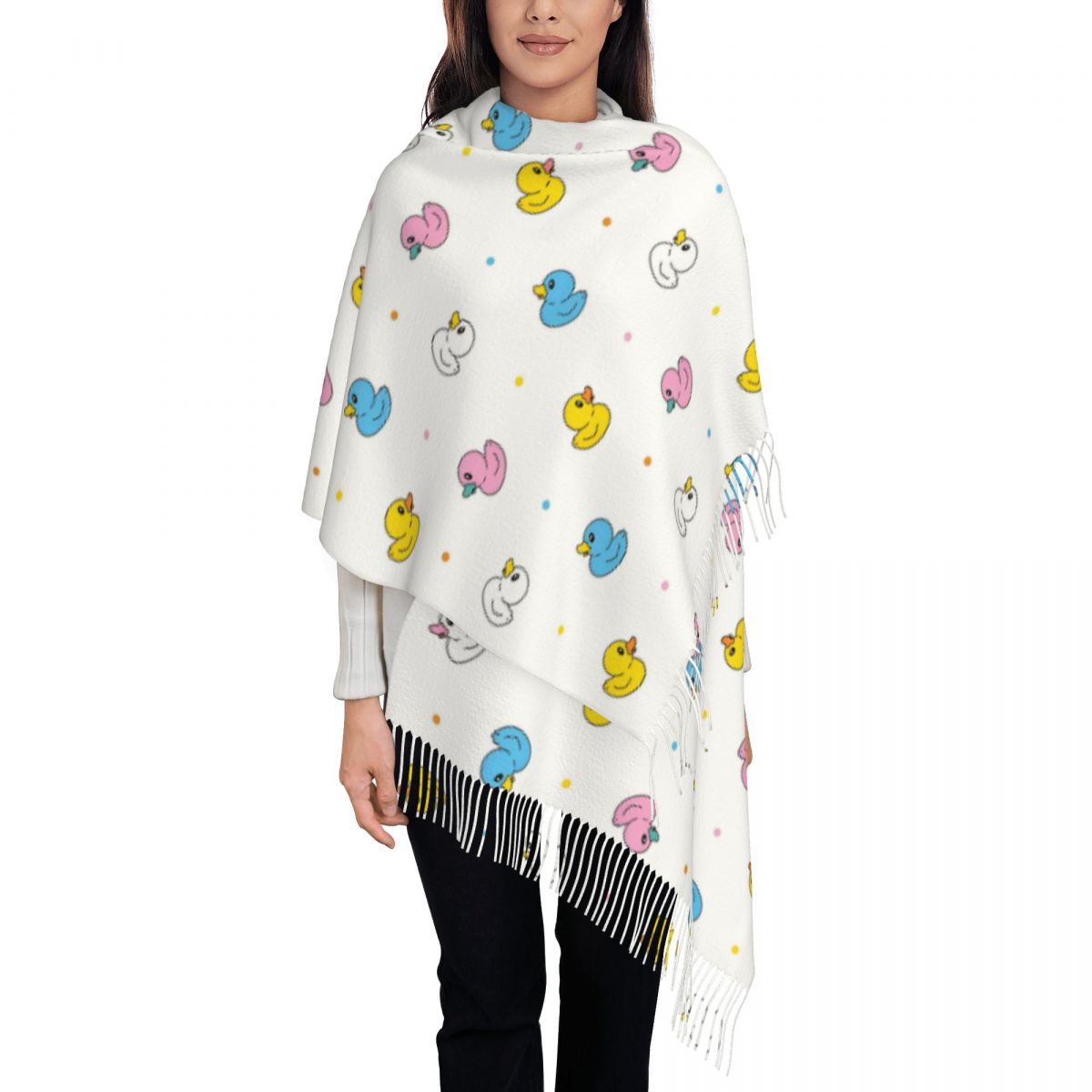Women's Scarf with Tassel Cute - Pashmina Wrap Large ulasan dan harga