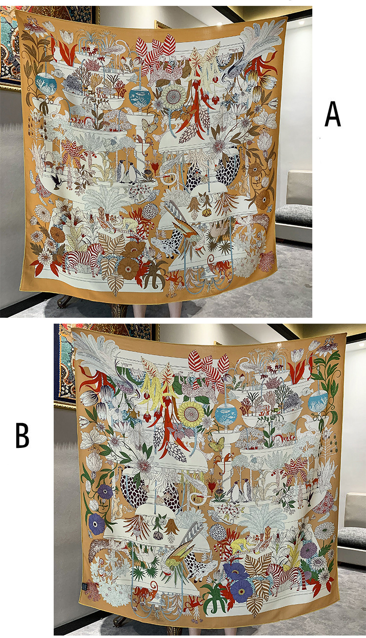 Double Sided Print Luxury Silk - Pashmina Wrap Large ulasan dan harga