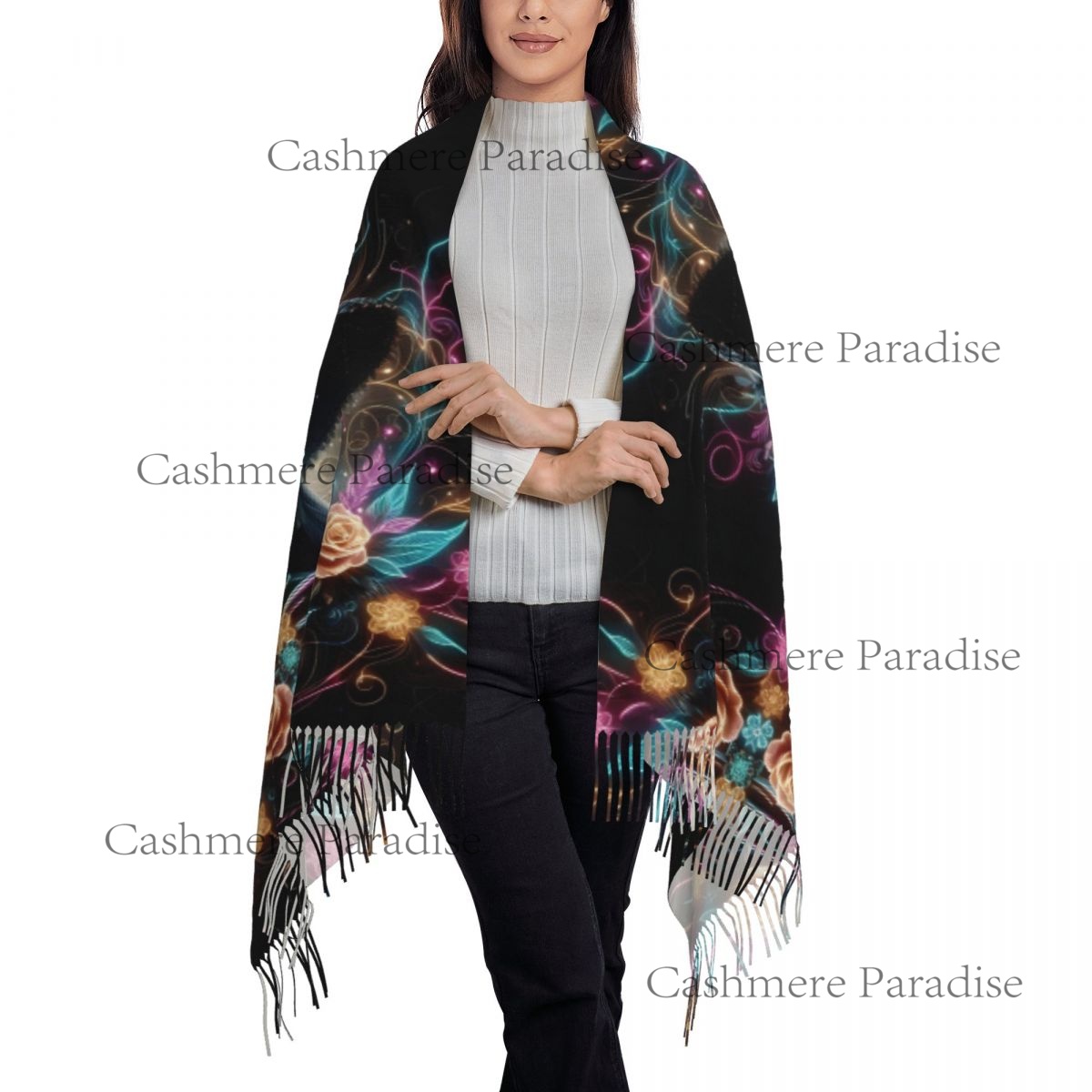 Mexico Skull Woman Vintage Sty - Pashmina Wrap Large ulasan dan harga