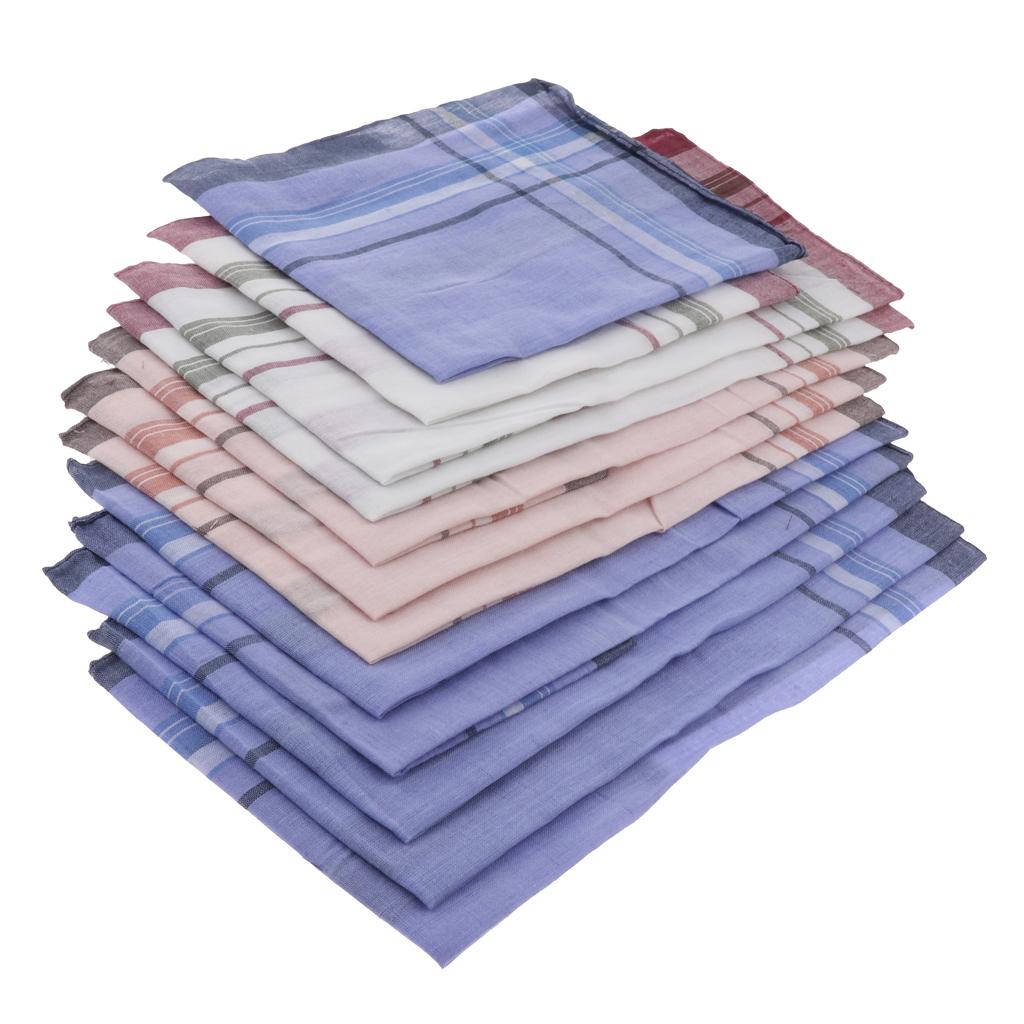12 Pieces Men Assorted Cotton  - Handkerchief Cotton Men ulasan dan harga