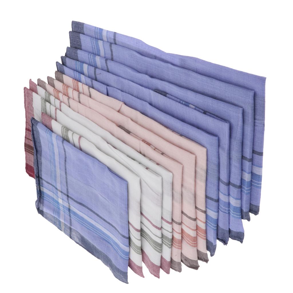 12 Pieces Men Assorted Cotton  - Handkerchief Cotton Men ulasan dan harga