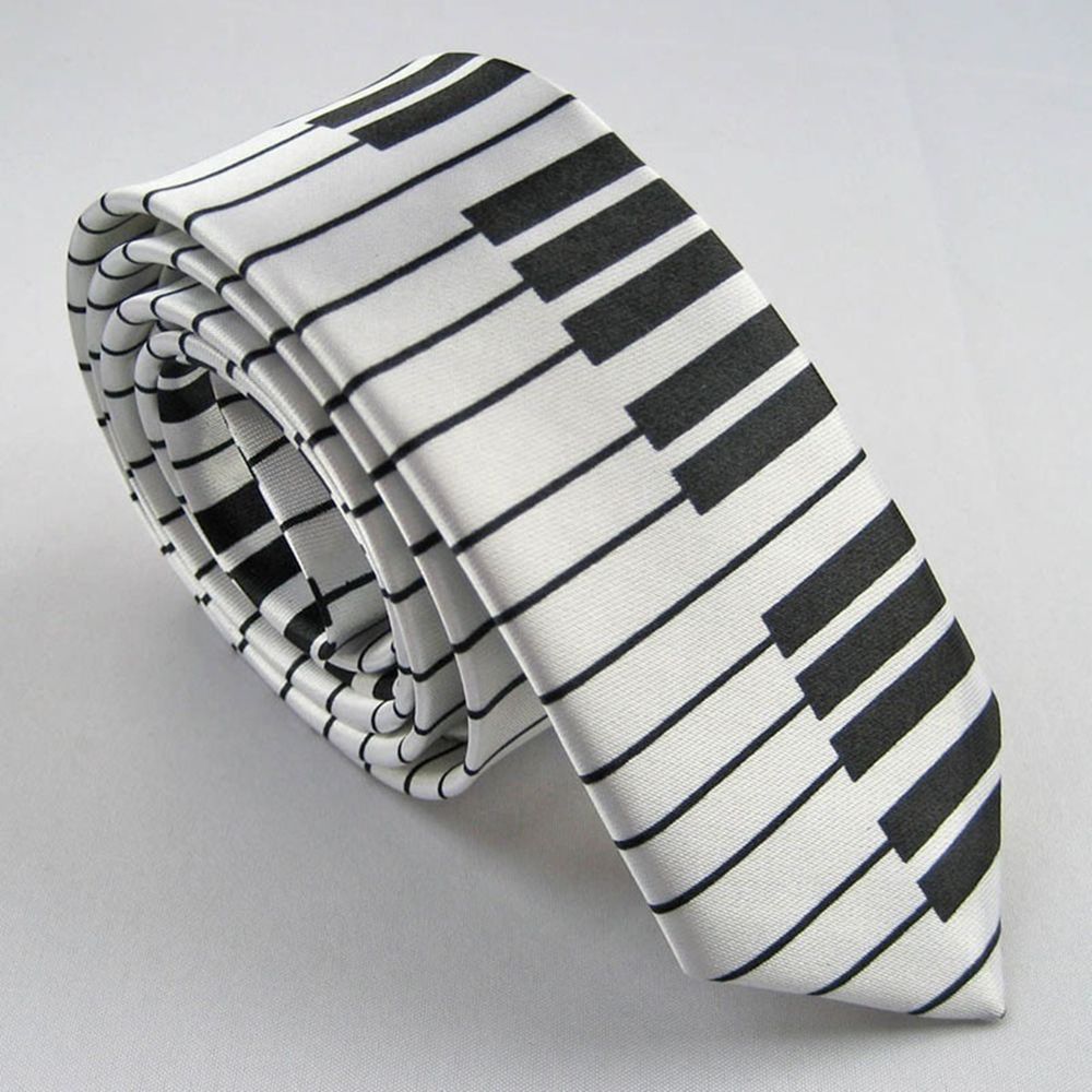 Skinny Piano Black & White Men - Skinny Tie Men ulasan dan harga