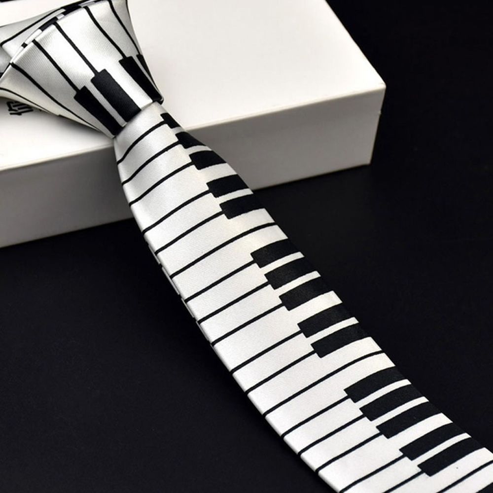 Skinny Piano Black & White Men - Skinny Tie Men ulasan dan harga
