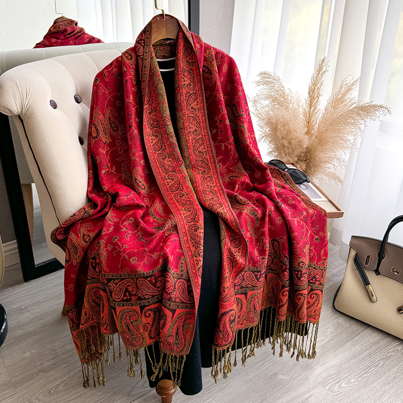 Tassel Blanket Design Thick Pa - Woven Scarf Blanket ulasan dan harga