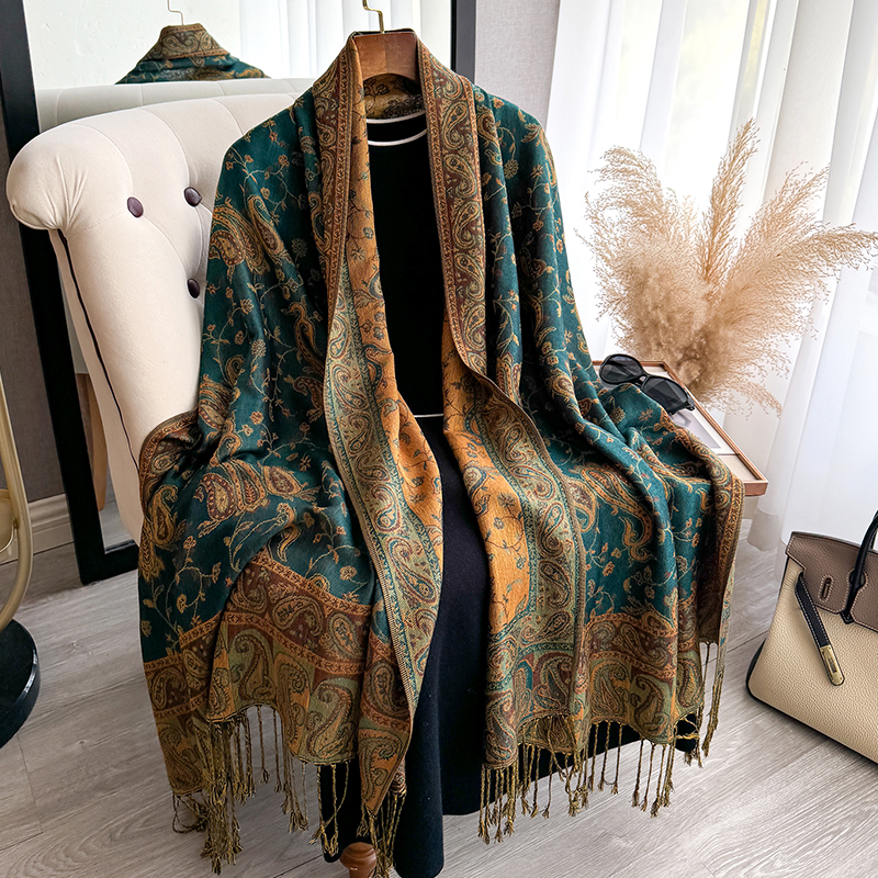 Tassel Blanket Design Thick Pa - Woven Scarf Blanket ulasan dan harga