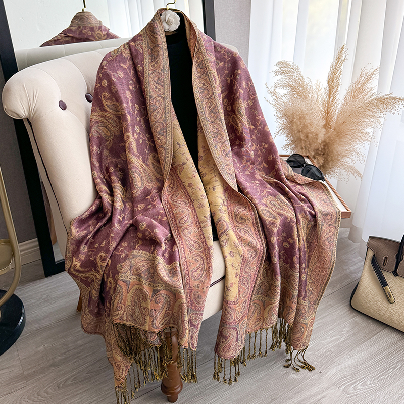 Tassel Blanket Design Thick Pa - Woven Scarf Blanket ulasan dan harga
