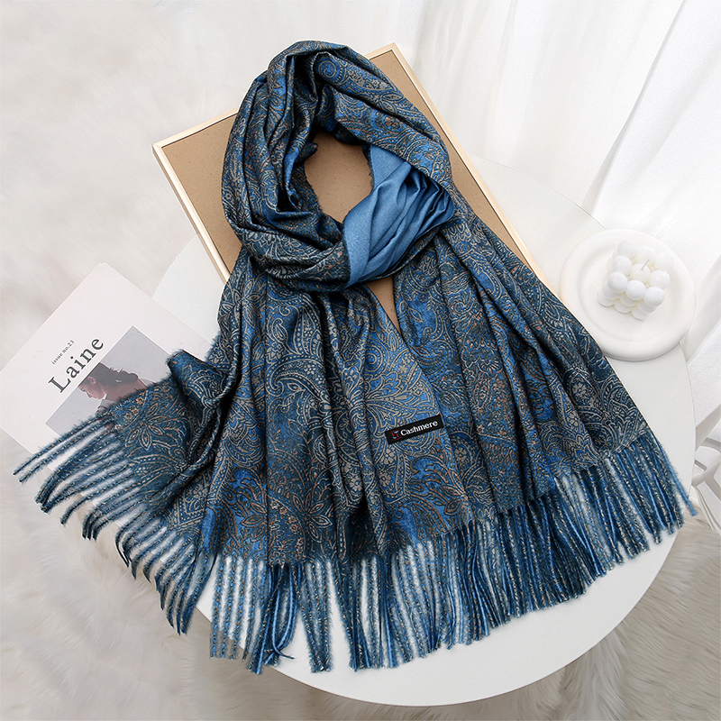 Luxury Paisley Pashmina Shawl  - Woven Scarf Blanket ulasan dan harga