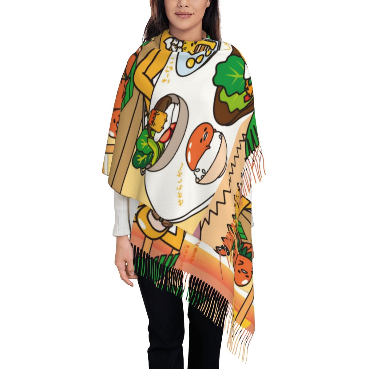 Women's Scarf with Tassel Gude - Pashmina Wrap Large ulasan dan harga
