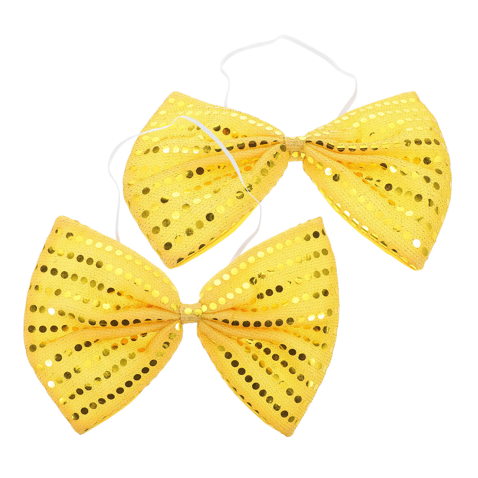 2Pcs Large Gold Sequin Bow Tie - Bow Tie Pre Tied ulasan dan harga