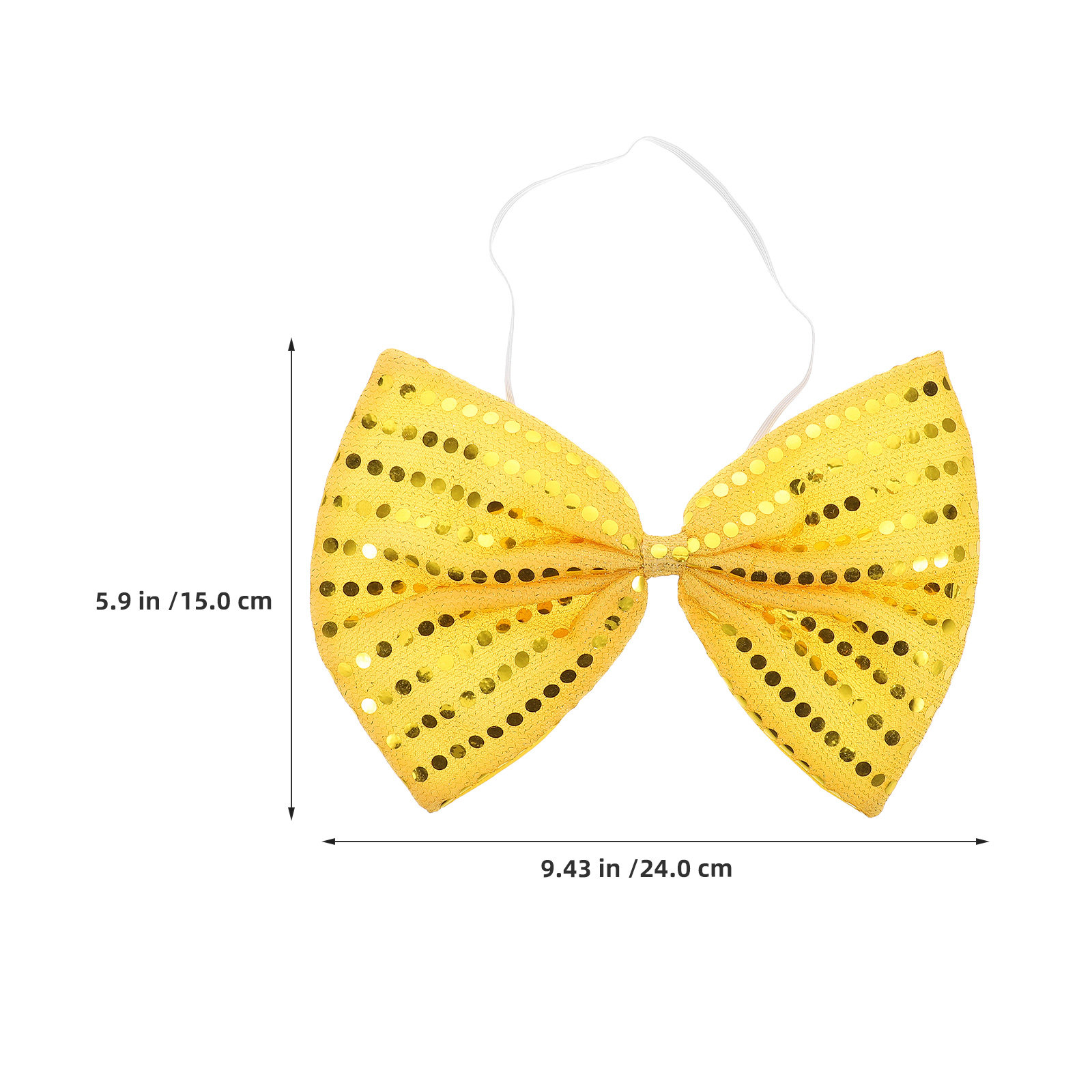2Pcs Gold Sequin Bow Tie Overs - Bow Tie Pre Tied ulasan dan harga