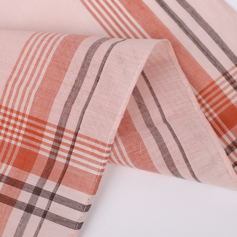 6pcs Men's Mixed Color Plaid S - Handkerchief Cotton Men ulasan dan harga