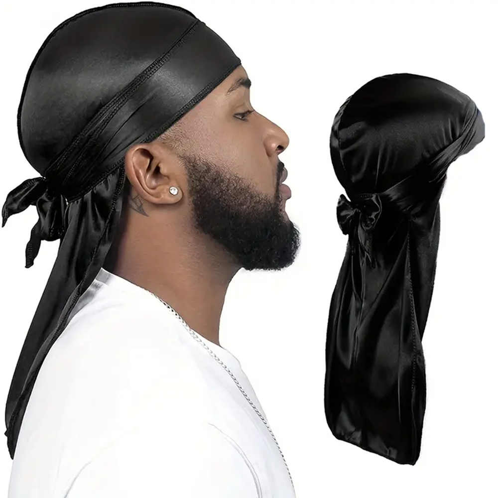 Men's Silk Durag Shower cap Ba - Bandana Doo Rag ulasan dan harga