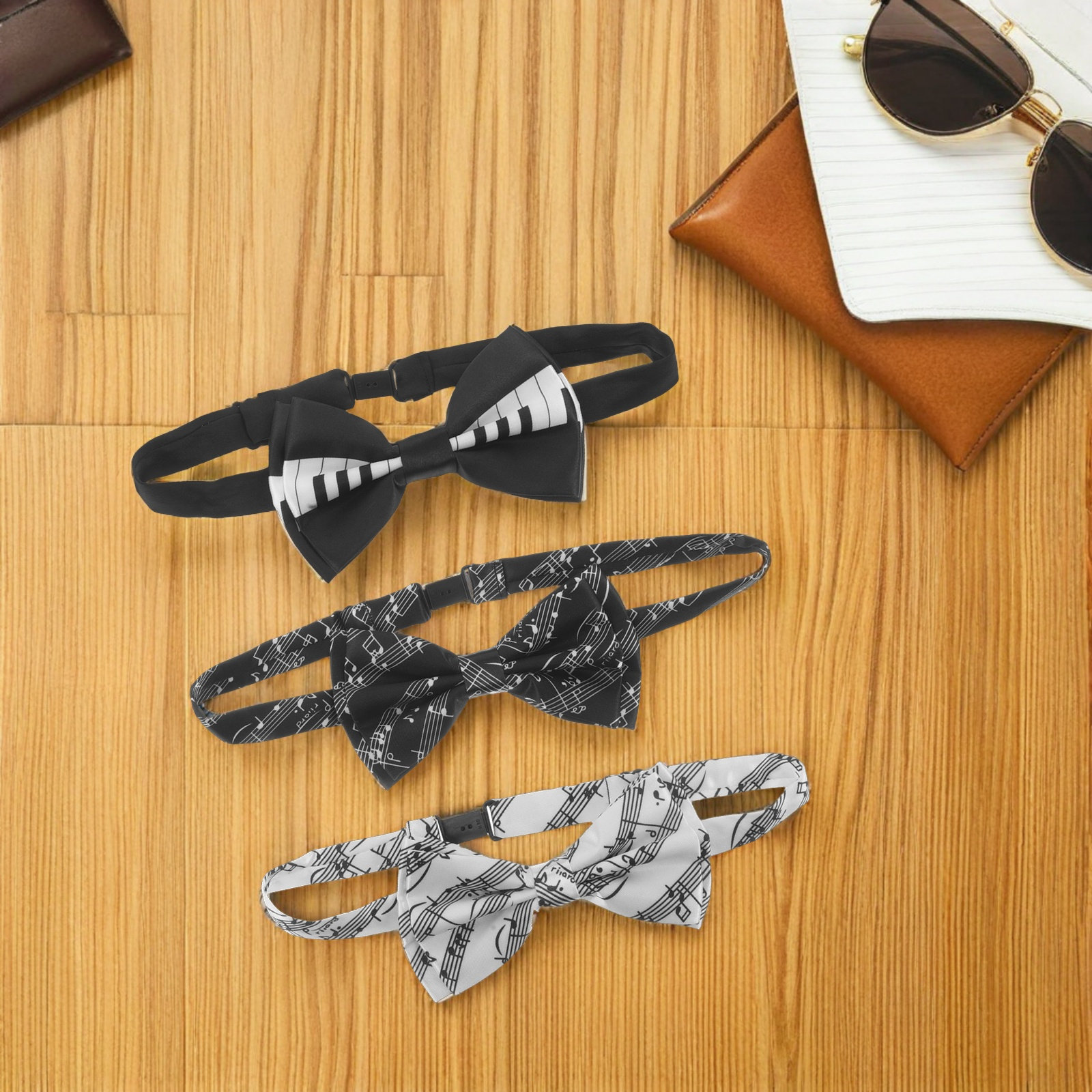3Pcs Music Bow Tie Set Piano K - Bow Tie Pre Tied ulasan dan harga