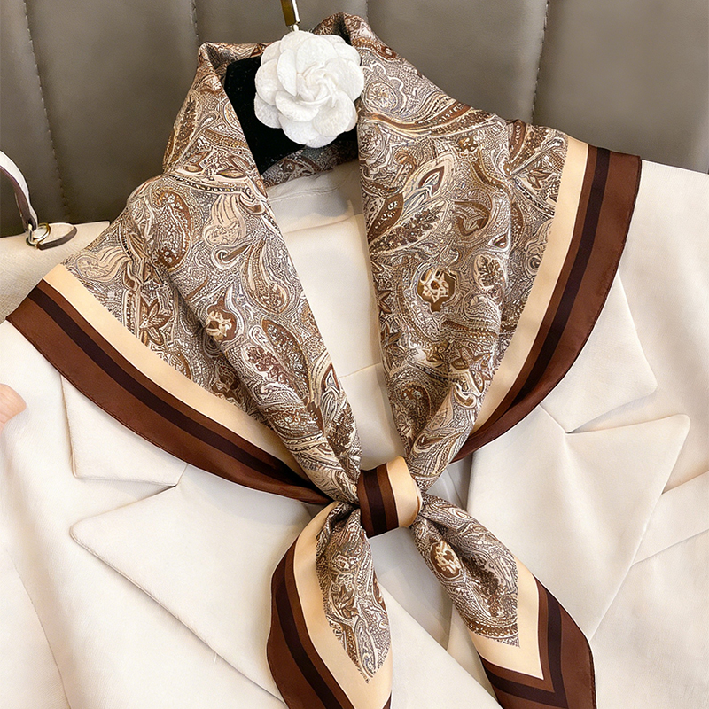Luxury Women Silk Square Scarf - Face Scarf Mask ulasan dan harga