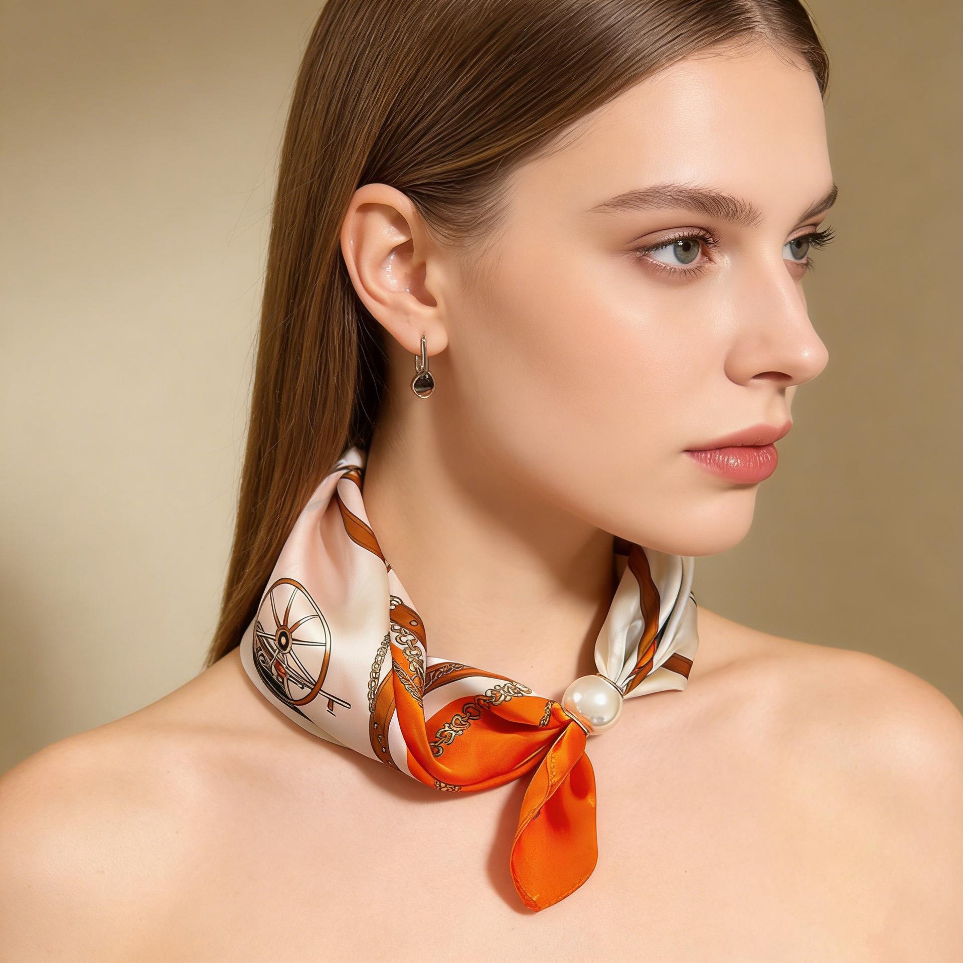 Scarf Chain Silk Lazy Magnetic - Face Scarf Mask ulasan dan harga