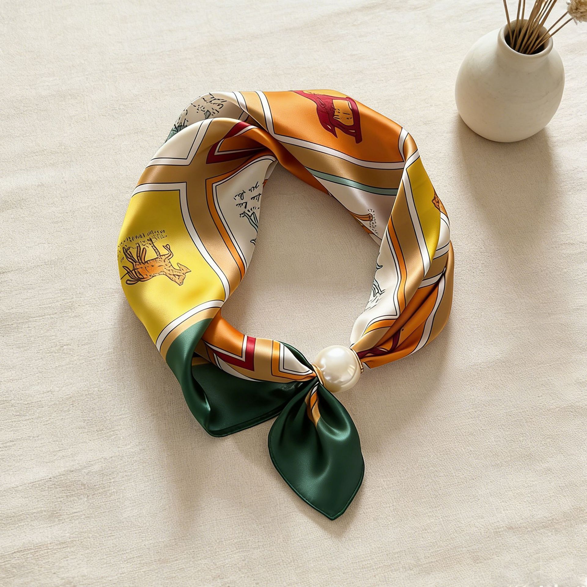 Scarf Chain Silk Lazy Magnetic - Face Scarf Mask ulasan dan harga