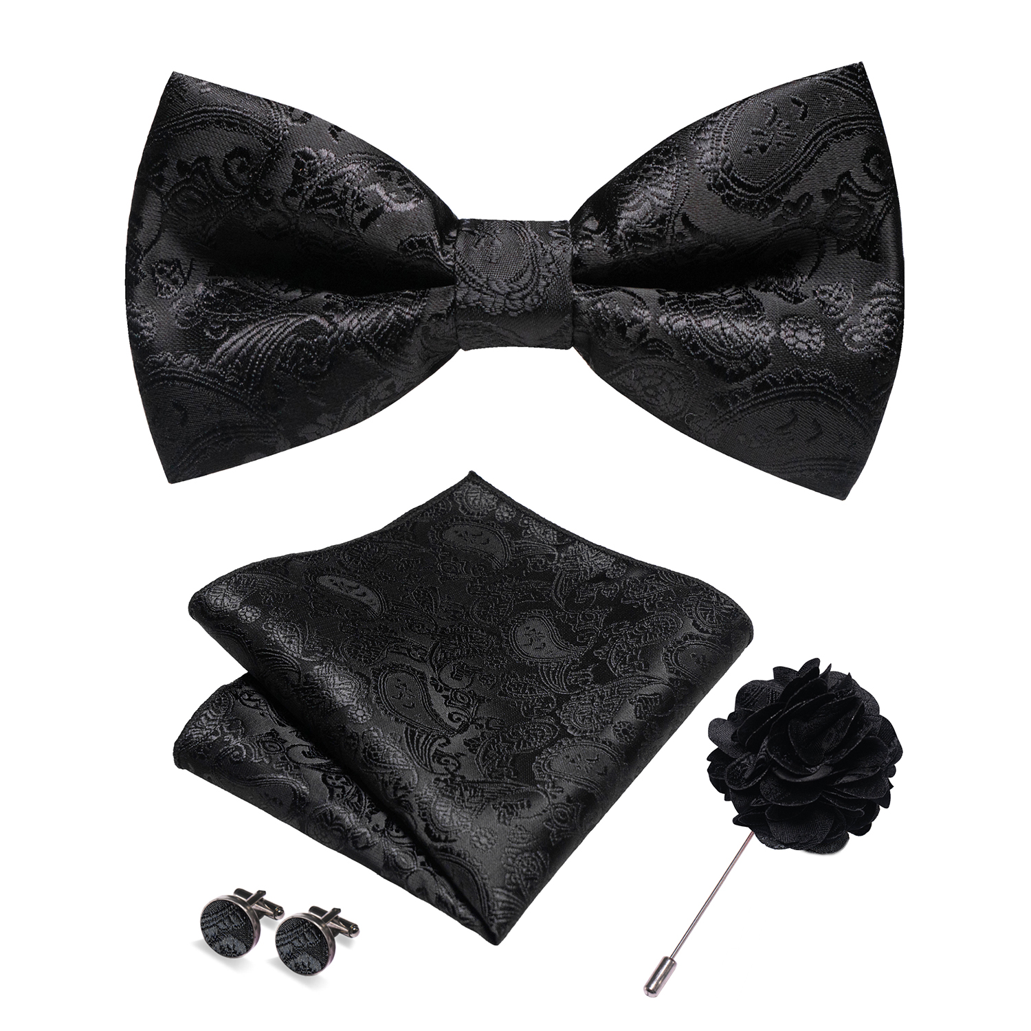 Champagne Silk Jacquard Paisle - Bow Tie Pre Tied ulasan dan harga