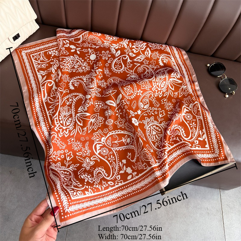 1Pc cashew print fashion silk  - Silk Neck Scarf ulasan dan harga