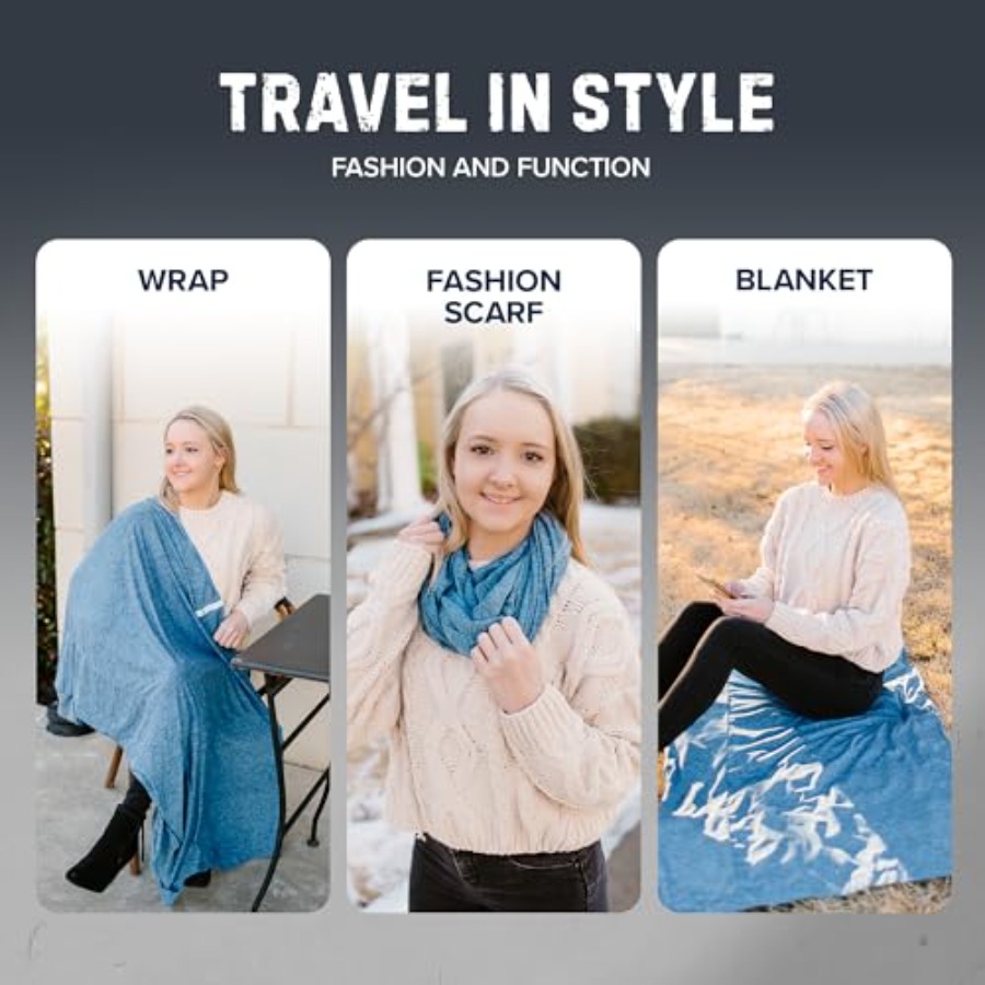 Infinity Travel Scarf Loop wit - Infinity Scarf Knit ulasan dan harga