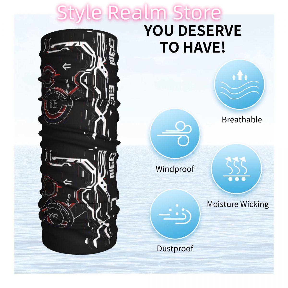 Custom Japanese Tokyo Flower T - Neck Warmer Tube ulasan dan harga