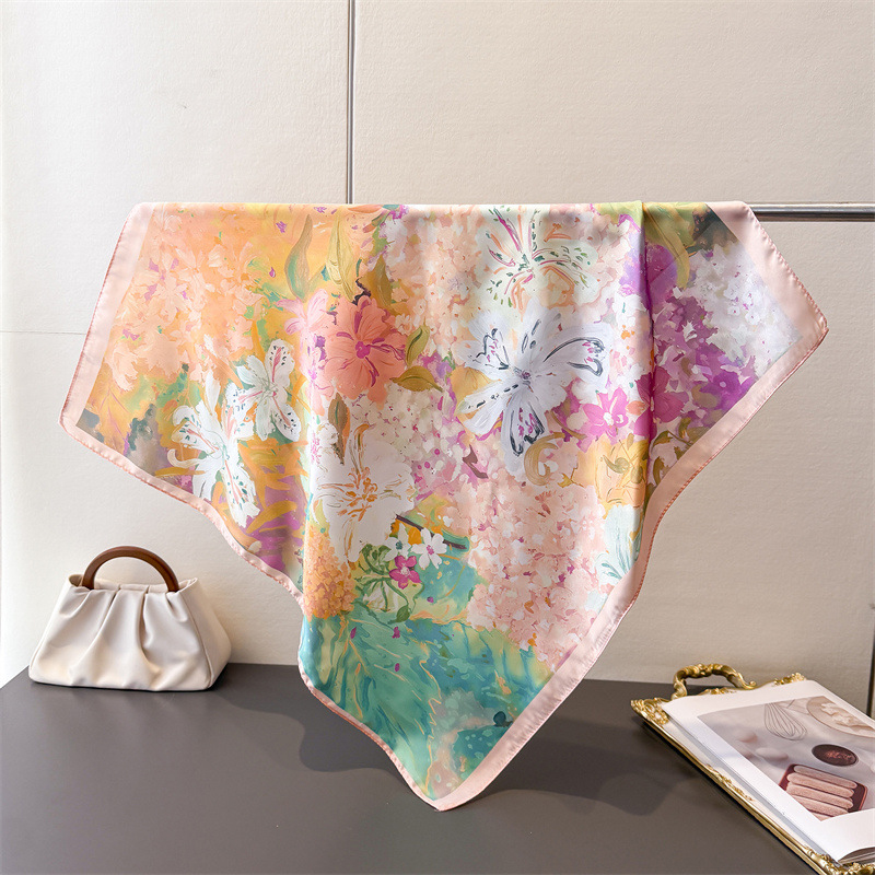 70*70cm Square Silk Scarf for  - Silk Neck Scarf ulasan dan harga