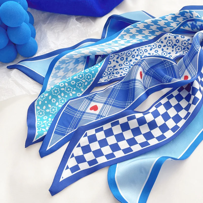 Klein blue silk scarf new chec - Silk Tie Striped ulasan dan harga
