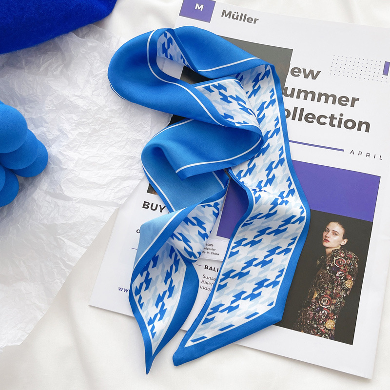 Klein blue silk scarf new chec - Silk Tie Striped ulasan dan harga